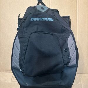 DeMarini Baseball Backpack Black Bag 2 Bat Carry Pack